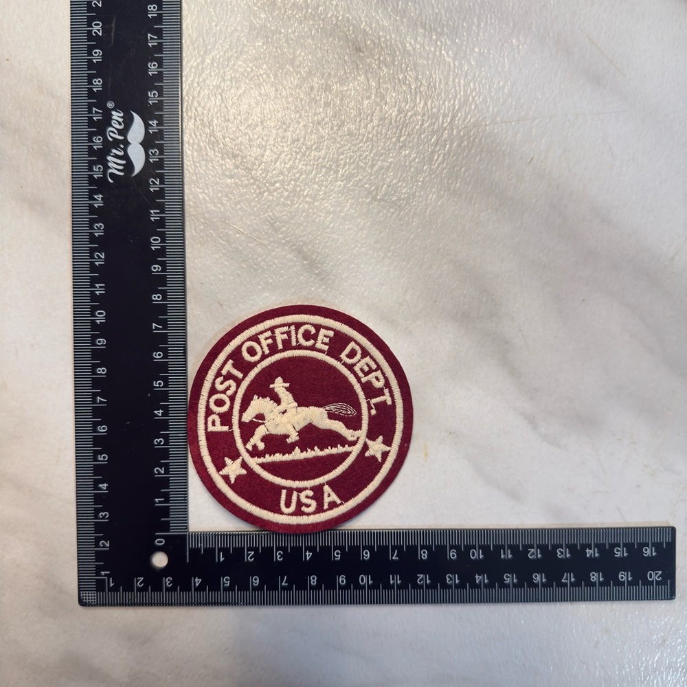Polo by Ralph Lauren Maroon and Cream Post Office Dept USA Patch